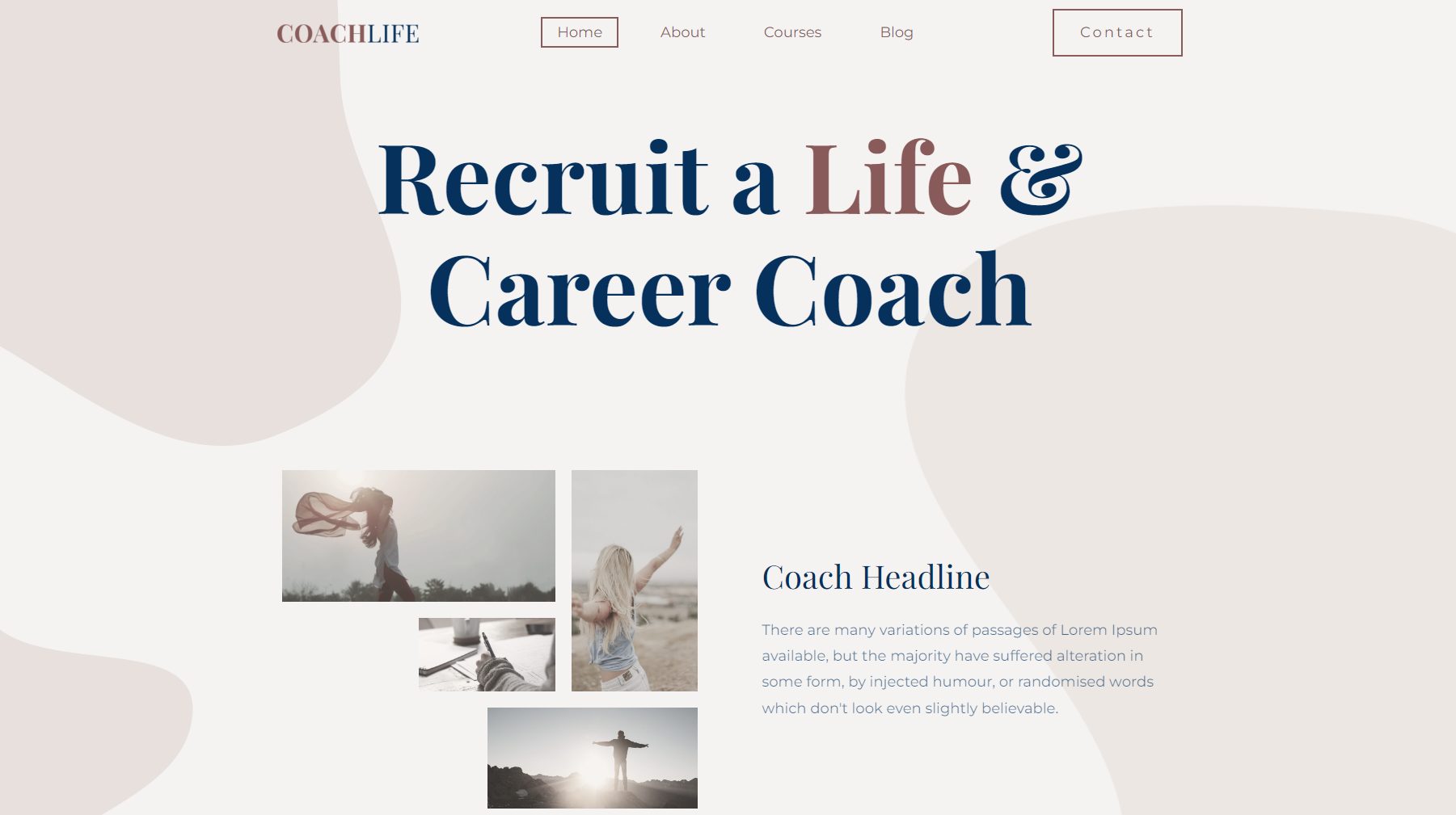 Life and Career Coach Website Design by LoneSync Website Builder
