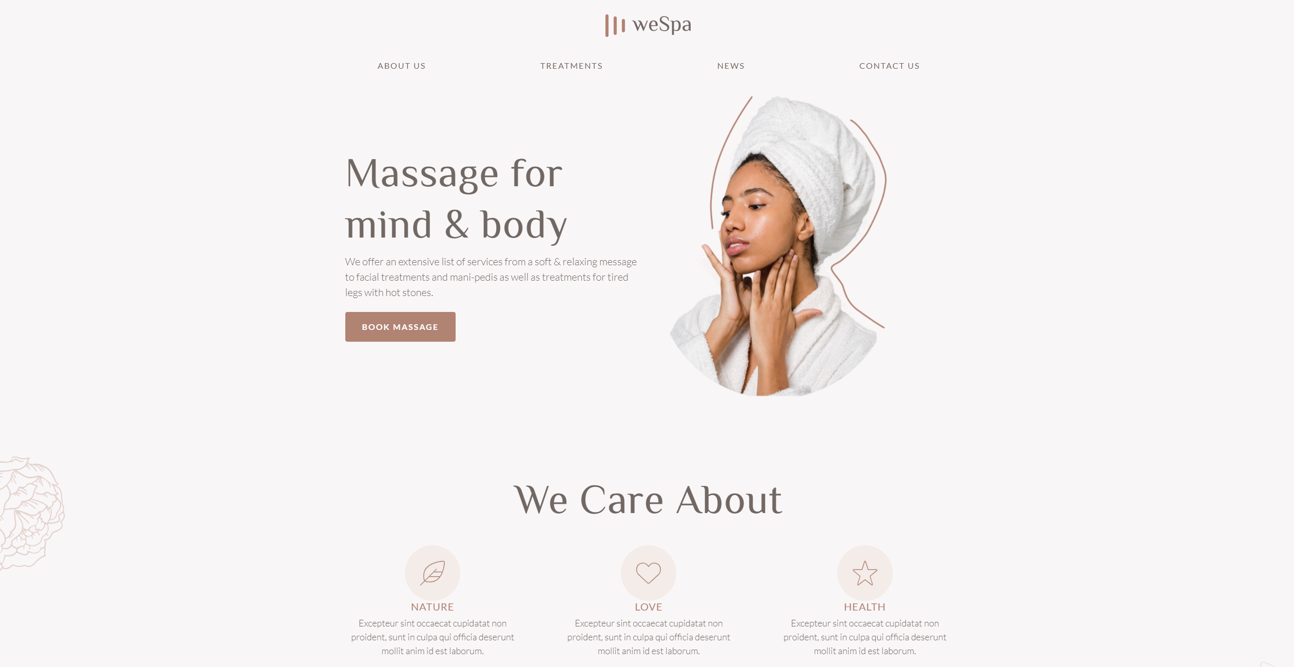 Spa and Massage Website by LoneSync Website Builder